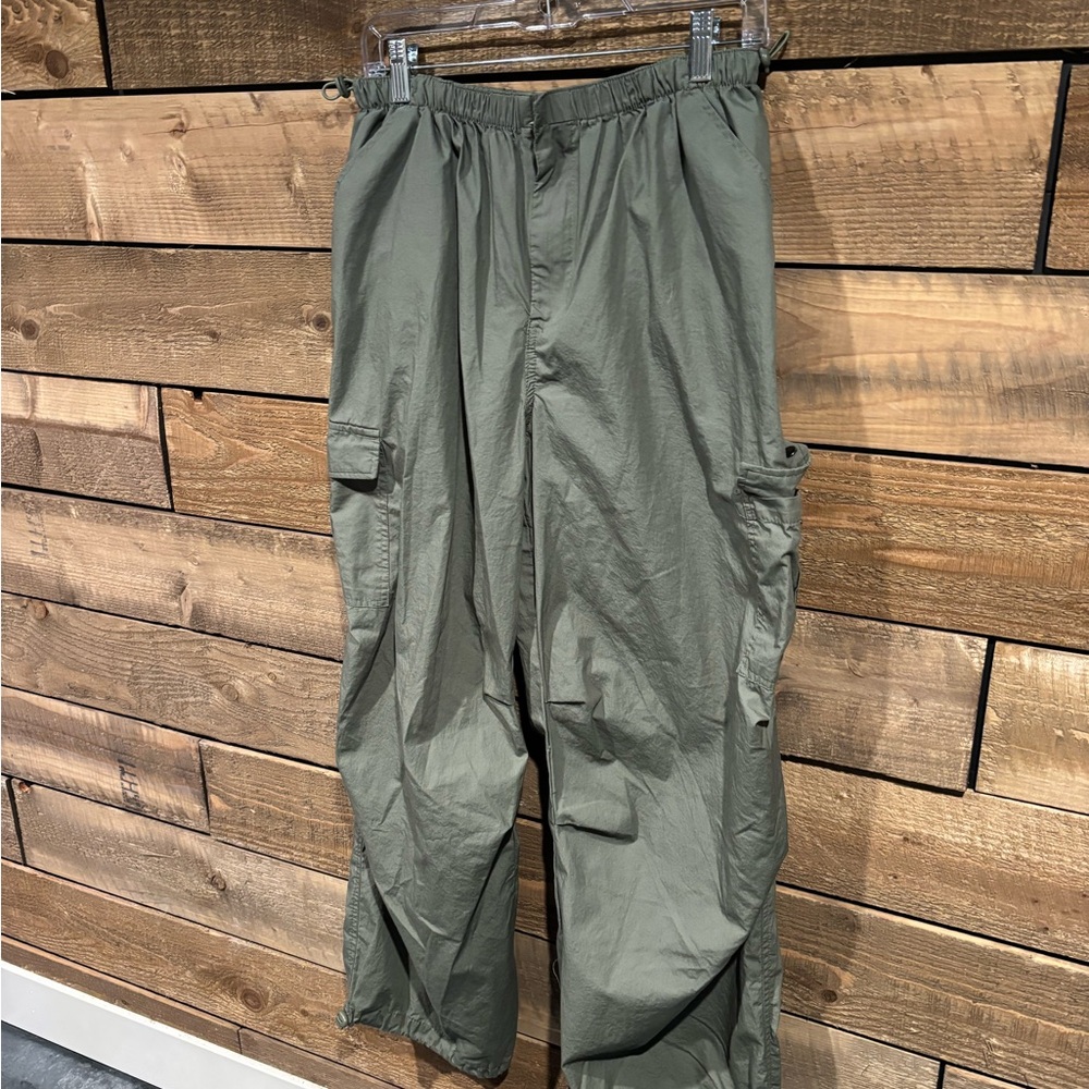 Orange Kiss Essentials Cargo Pants - Olive Green